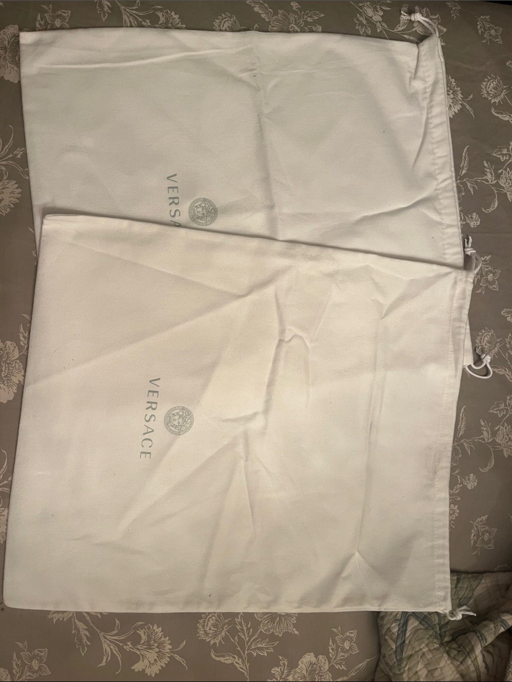 Versace dust bag set of 2